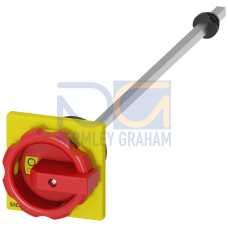 Door-coupling rotary operating mechanism, red/yellow 66x66 mm, front mounting