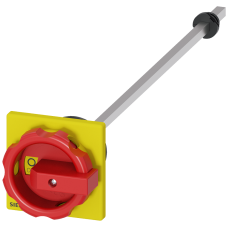 Door-coupling rotary operating mechanism, red/yellow 66x66 mm, front mounting