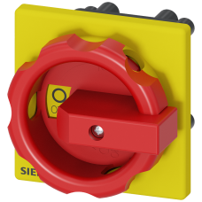rotary operating mechanism, red / yellow 66x66 mm Front plate mounting Central hole mounting 22.5mm mm, accessory for Load disconnector 3LD3