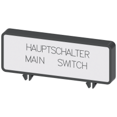 Additional plate, German/English Hauptschalter/main switch (10 units per pack)