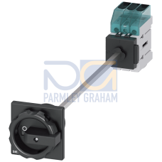 Load disconnector 3LD3, Iu 40 A Main switch 3-pole Rated operating capacity at AC-23 A at 400 V 15.0