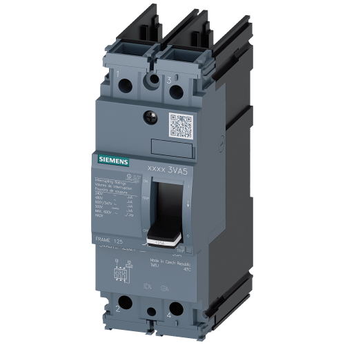Circuit breaker 3VA5 UL frame 125 breaking capacity class M 35 kA @ 480 V 2-pole