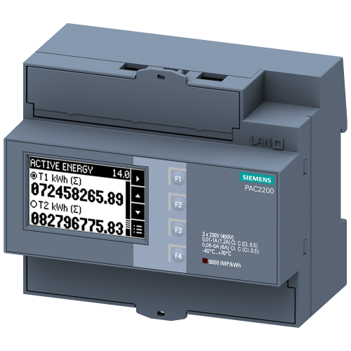 7KM PAC2200 measuring device, X/5A or X/1A M-Bus with display