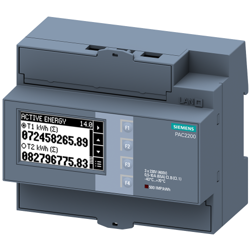 SENTRON 7KM PAC2200 power monitoring device, 3-phase, 65 A, DIN rail, M-Bus