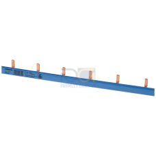 Pin busbar 1PH 10 mm2, 54 MW blue pin busbar, 1-phase straight 10 mm2, 54 MW