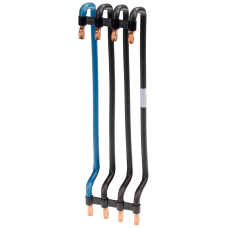 Series connector, 16 mm2, 200 mm, 3-pole+N for NF distribution board black/blue