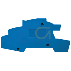 ALPHA, cover, for N conductor isolating terminals, terminal size 2.5 mm2, W: 2 mm, blue