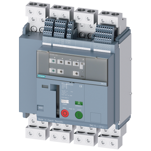 fixed-mounted circuit breakers 4-pole, frame size 0, IEC N conductor on the left In=1000A to 690V, 50/60Hz AC Icu=55kA at 415V Icu=50kA at 500V Icu...