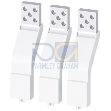 Front, accessible main terminal pieces, installed as alternative to h/v