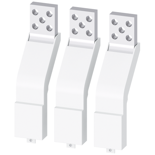 Front, accessible main terminal pieces, installed as alternative to h/v