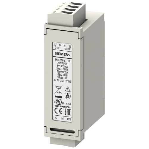 ATC6 expansion module 2DI/2DO Relay, Accessory for ATC6300 and ATC6500 pluggable contains 2 digital inputs and 2 relay outputs 2 NO contacts