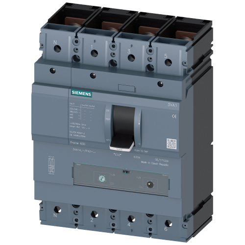 circuit breaker 3VA1 IEC frame 630 breaking capacity class S Icu=55kA @ 415V 4-pole