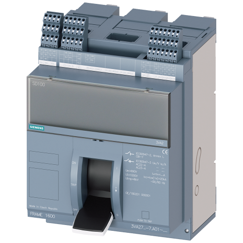 fixed-mounted sw. disconnector with handle frame 1600; 4AUX Icu=55kA @ 415V, 3-pole SD100; In=800A without overload protection w/o short-circuit pr...