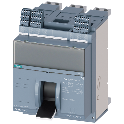 fixed-mounted sw. disconnector with handle frame 1600; 4AUX Icu=55kA @ 415V, 3-pole SD100; In=1600A without overload protection w/o short-circuit p...