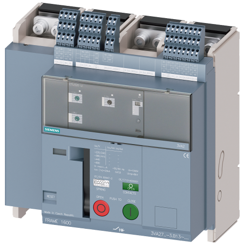 fixed-mounted molded case circuit breaker frame 1600; with RTC and 4AUX trip alarm switch S24; Icu M Icu=55kA @ 415V, 4-pole, left ETU320, LI, In...