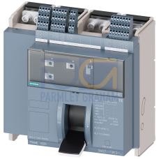 fixed-mounted molded case circuit breaker w. handle frame 1600; 4AUX and trip alarm switch S24; Icu M Icu=55kA @ 415V, 4-pole, left ETU320, LI, I...