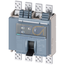 fixed-mounted molded case circuit breaker w. handle frame 1600; 4AUX and trip alarm switch S24; Icu M Icu=55kA @ 415V, 4-pole, left ETU320, LI, I...