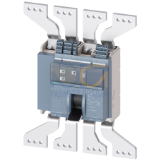 fixed-mounted molded case circuit breaker w. handle frame 1600; 4AUX and trip alarm switch S24; Icu M Icu=55kA @ 415V, 4-pole, left ETU320, LI, I...