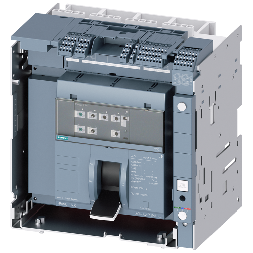 draw-out molded case circuit breaker w. handle with guide frame and PSS frame 1600; 4AUX and trip alarm switch S24; Icu C Icu=110kA @ 415V, 4-pol...