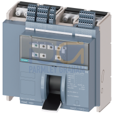 fixed-mounted molded case circuit breaker w. handle frame 1600; 4AUX and trip alarm switch S24; Icu M Icu=55kA @ 415V, 4-pole, right ETU360, LSIG...