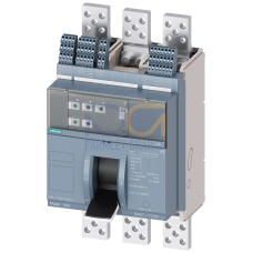 fixed-mounted molded case circuit breaker w. handle frame 1600; 4AUX and trip alarm switch S24; Icu M Icu=55kA @ 415V, 3-pole ETU350, LSI, In=100...