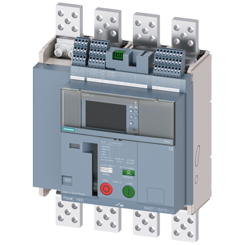 fixed-mounted molded case circuit breaker frame 1600; with RTC and 4AUX trip alarm switch S24; Icu H Icu=85kA @ 415V, 4-pole, left ETU650, LSI, I...