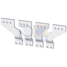 Front, broadened main terminal pieces for mounting on front