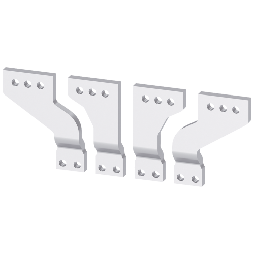 Front, broadened main terminal pieces for mounting on front