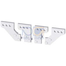 Front, broadened main terminal pieces for mounting