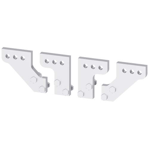 Front, broadened main terminal pieces for mounting