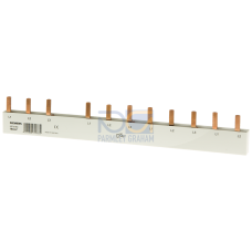 Pin busbar, 16 mm2 connection: 3-phase/+ 8x phase touch-safe for 1F, 4-pole + 8 CB, 1-pole