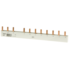 Pin busbar, 16 mm2 connection: 3-phase/+ 8x phase touch-safe for 1F, 4-pole + 8 CB, 1-pole
