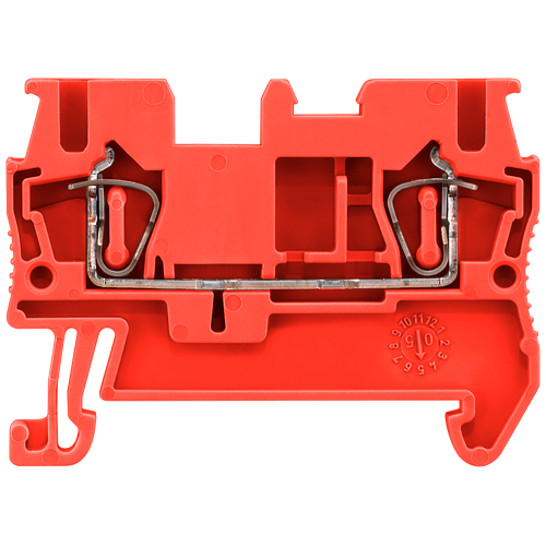 Through-type terminal with spring-loaded connection, cross-section: 2.5 mm2, width: 5.2 mm