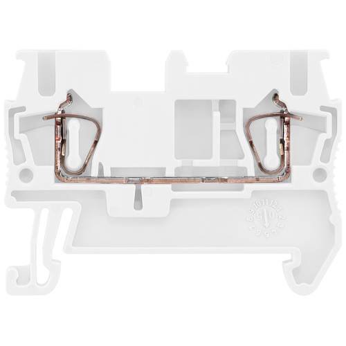 Through-type terminal with spring-loaded connection, cross-section: 2.5 mm2, width: 5.2 mm
