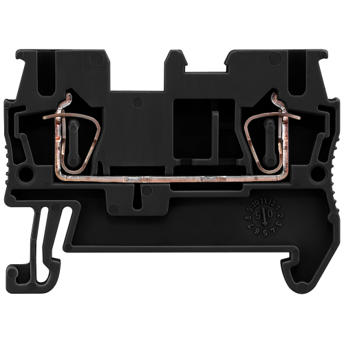 Through-type terminal with spring-loaded connection, cross-section: 2.5 mm2, width: 5.2 mm