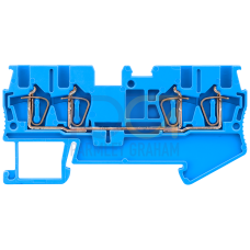 Through-type terminal with spring-loaded connection, 4 terminals