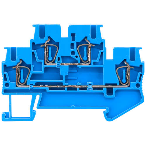 Two-tier terminal with spring-loaded connection, cross-section: 0.08-2.5 mm2, width: 5.2 mm