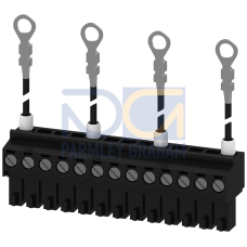 Set of cables for voltage tap, MF, 4-pole N conductor left, top, accessory