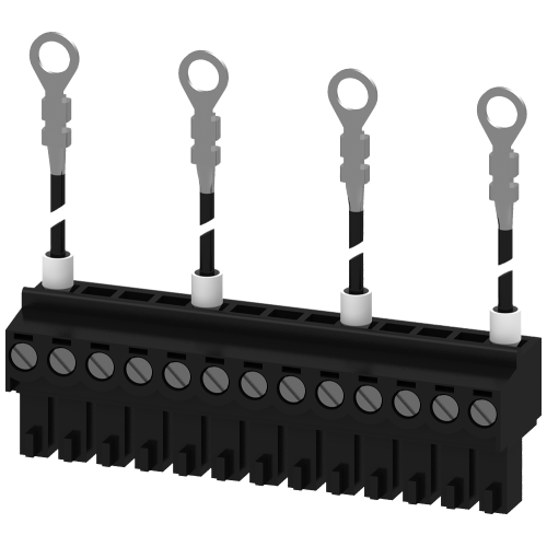 Set of cables for voltage tap, MF, 4-pole N conductor left, bottom, accessory