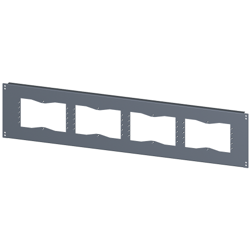 SIVACON, base, with cutouts for flanges, IPXX, T: 400 mm, W: 1200 mm, zinc-plated