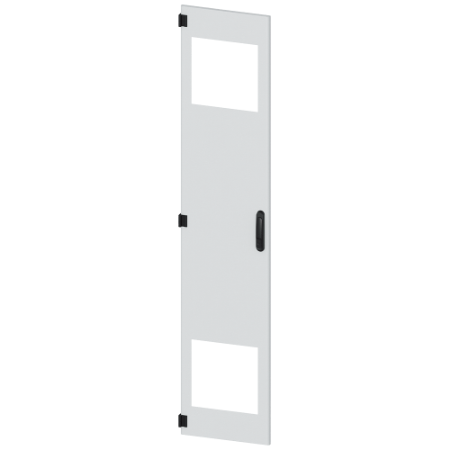 SIVACON, door, left, with cutout for filter fan, with ventilation openings, H: 2000 mm, W: 400 mm, RAL 7035, protection class 1