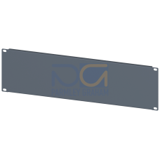 SIVACON, cover, for 19" frame, 3 HU, zinc-plated