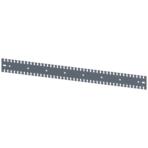 SIVACON, mounting rail, serrated, L: 800 mm, zinc-plated