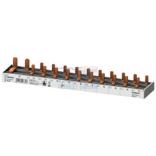 compact Pin Busbar, 10mm2 connection: 1p/N (FI N-right) 1x RCCB 2-pole + 10x compact device 1-pole touch protected N-right 12 MW cuttable