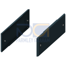 Base covers, side, H: 100 mm, D: 400 mm, sim. RAL 5020, 2 units, ...