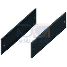 Base covers, side, H: 100 mm, D: 600 mm, sim. RAL 5020, 2 units, ...