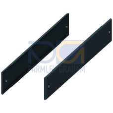 Base covers, side, H: 100 mm, D: 800 mm, sim. RAL 5020, 2 units, ...