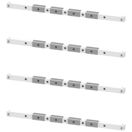 SIVACON S4 Holder for copper busbars Switch 3WL size 1 Cross-section 25x 25 mm, perforated 3 or 4-po