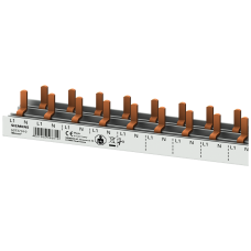 compact Pin Busbar, 10mm2 connection: 1p/N compact device 1-pole touch protected 1000mm cuttable