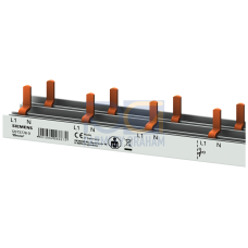 Compact pin busbar, 10 mm2, connection 1P/N AFDD 5SM6 + compact device 1 MW